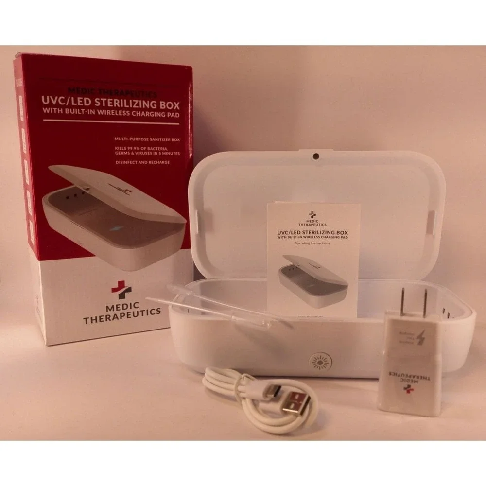 MEDIC‎ THERAPEUTICS Sterilizing Box Adult One Size White New UVC LED Wireless